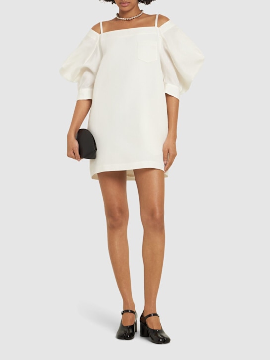 Sacai Cotton & silk poplin mini dress