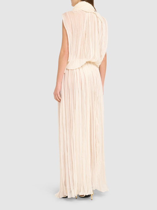 Blumarine Pleated silk chiffon scarf dress 3 Blumarine Pleated silk chiffon scarf dress