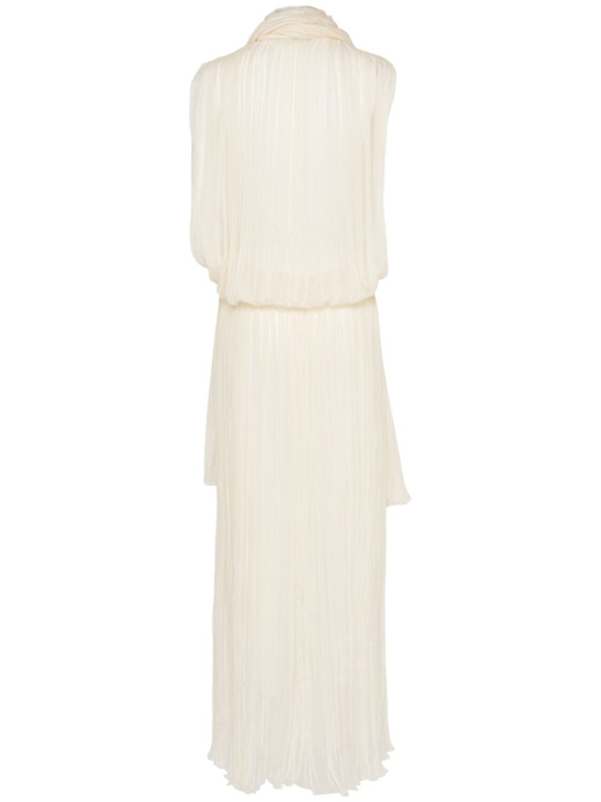 Blumarine Pleated silk chiffon scarf dress 4 Blumarine Pleated silk chiffon scarf dress