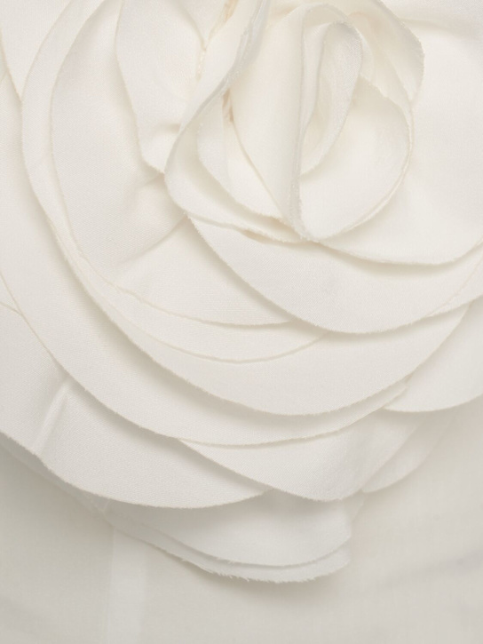 Blumarine Washed gabardine dress w/ rose