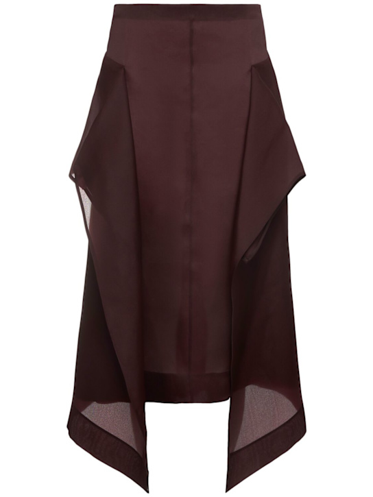 Khaite Nina layered panel midi skirt