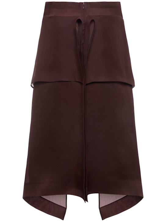 Khaite Nina layered panel midi skirt