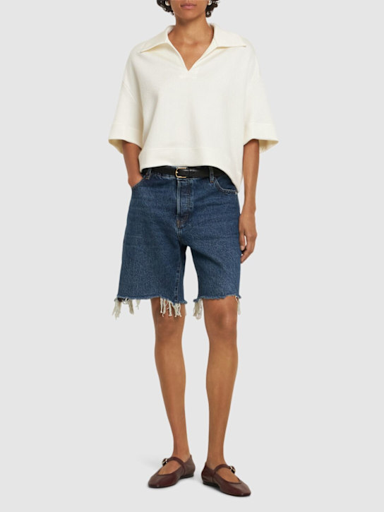 Frame The leisure mid rise denim shorts
