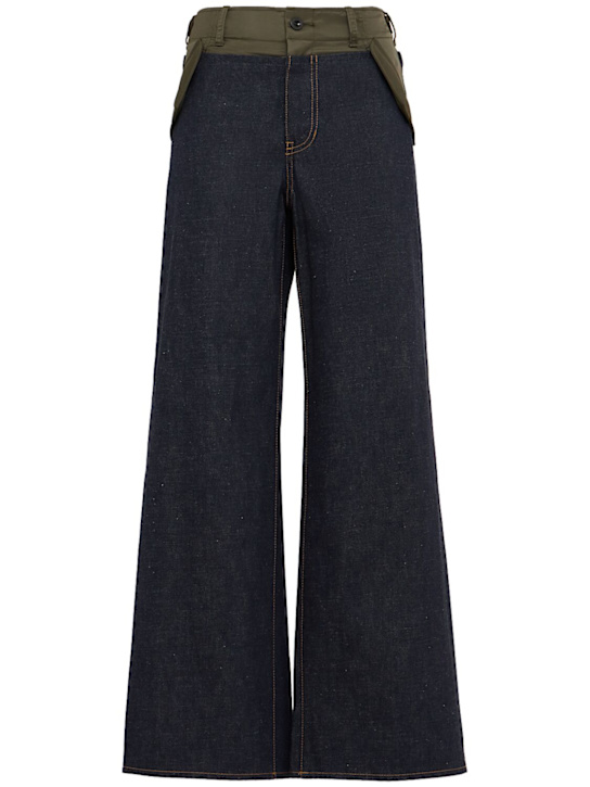 Sacai Wide leg denim pants