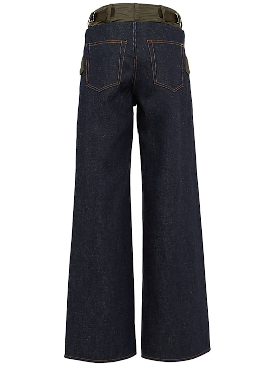 Sacai Wide leg denim pants