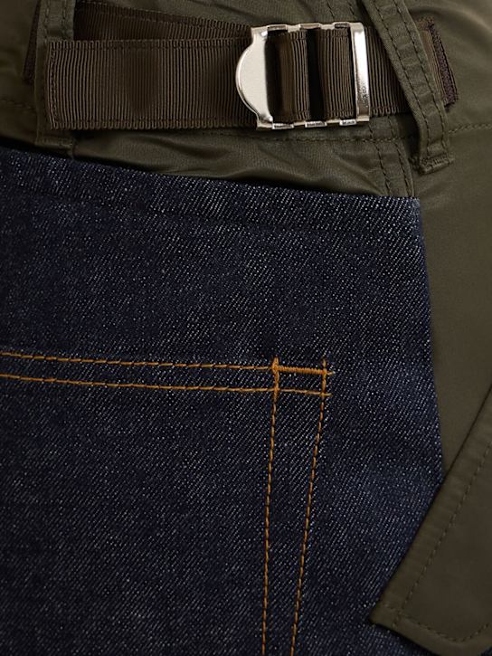 Sacai Wide leg denim pants