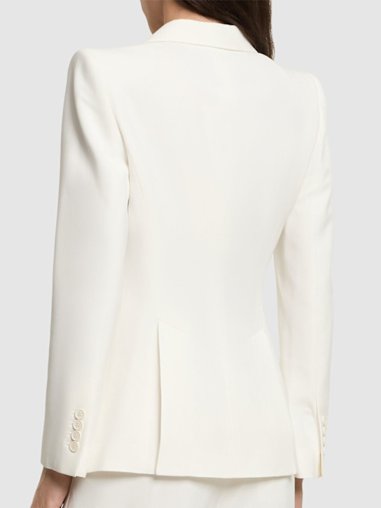 McQueen Viscose blend crepe one button blazer