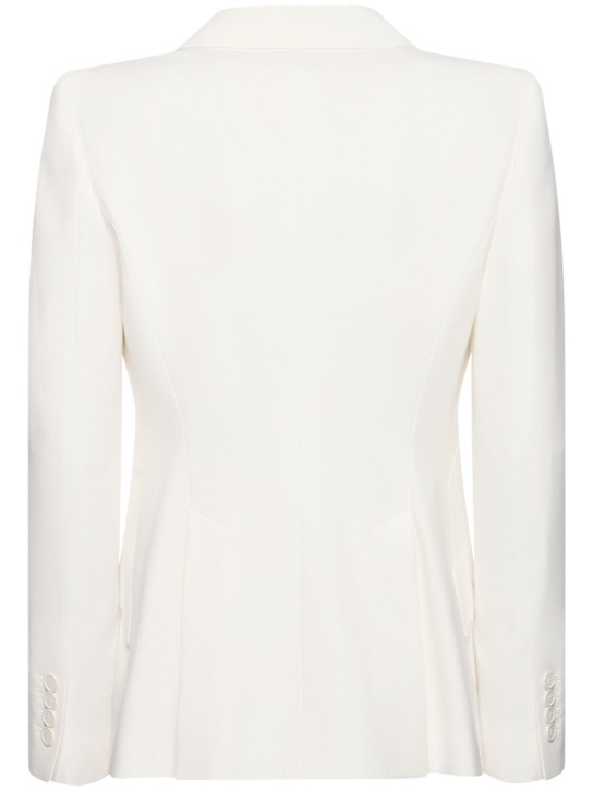 McQueen Viscose blend crepe one button blazer