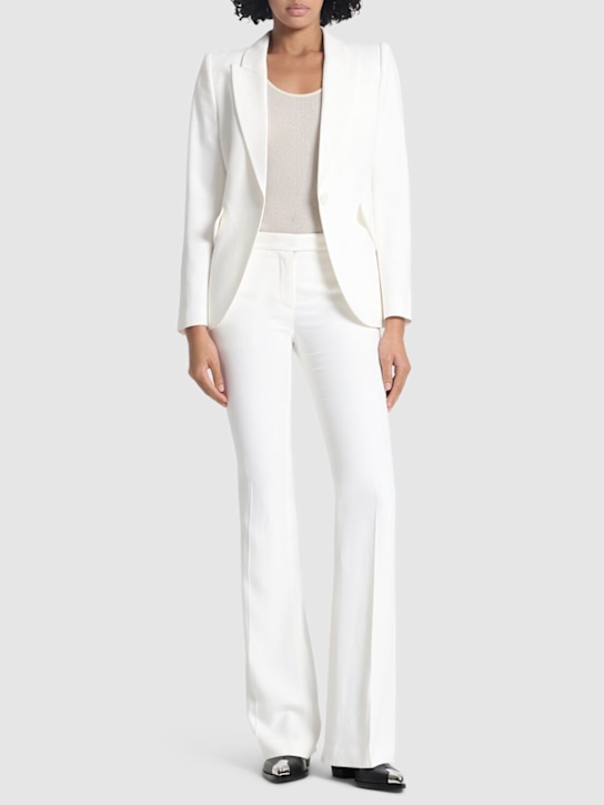 McQueen Flared leaf crepe pants