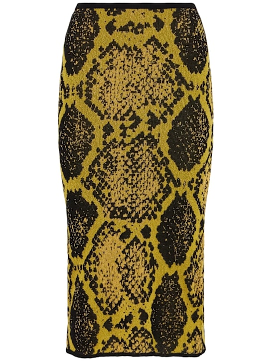 The Attico Python printed viscose blend midi skirt