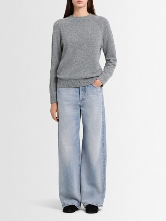 Annagreta Ida wool knit raglan crewneck sweater