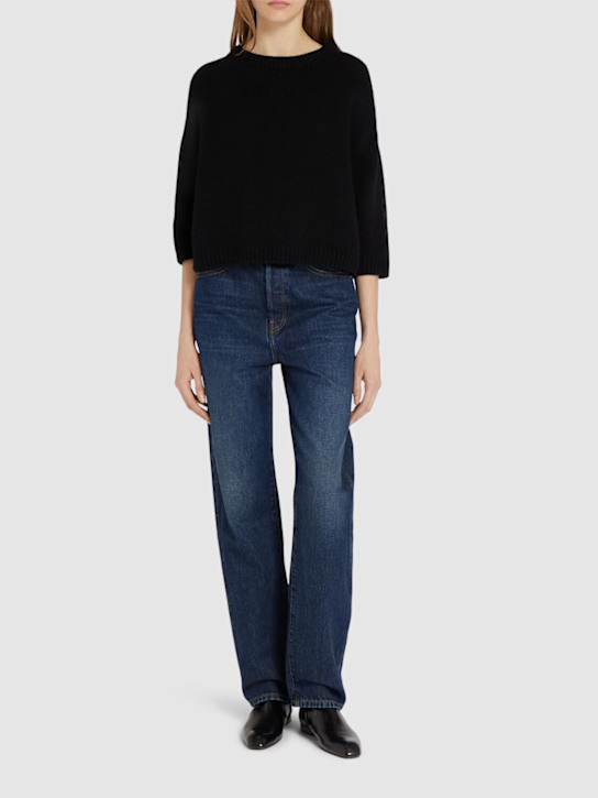 Khaite 25mm Colt leather ankle boots