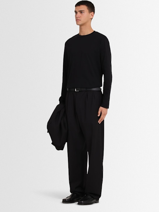 The Core Pleated wool twill straight pants 17 The Core Pleated wool twill straight pants