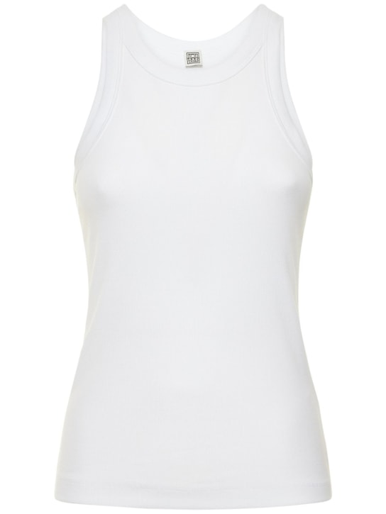 Toteme Fine curved organic cotton tank top