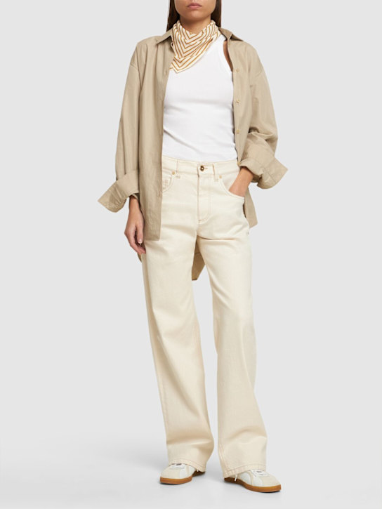 Toteme Fine curved organic cotton tank top