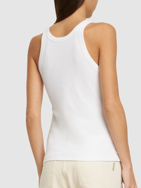 Toteme Fine curved organic cotton tank top 3 Toteme Fine curved organic cotton tank top