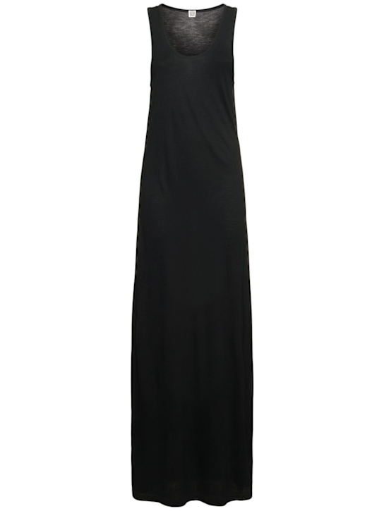 Toteme Scoop neck viscose jersey long dress