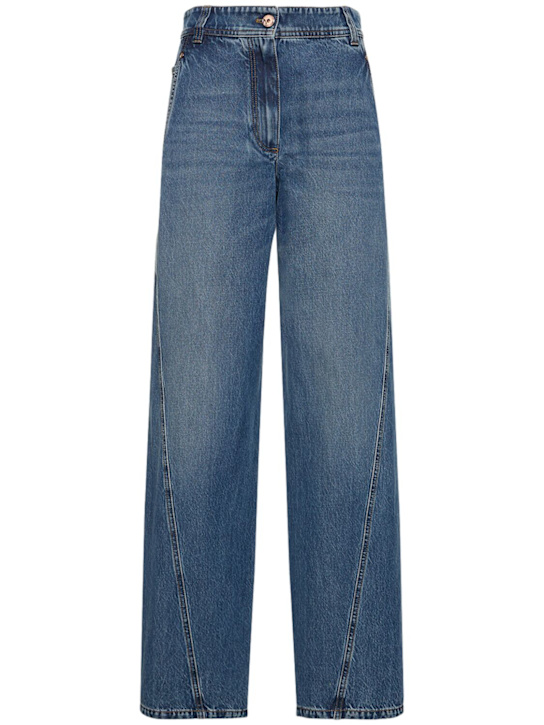 Brunello Cucinelli High rise cotton denim straight jeans