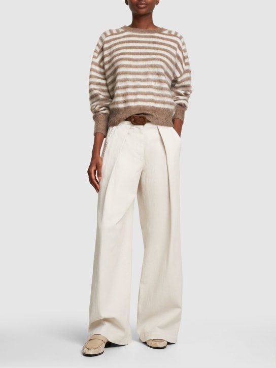 Brunello Cucinelli Wide stretch cotton drill pants