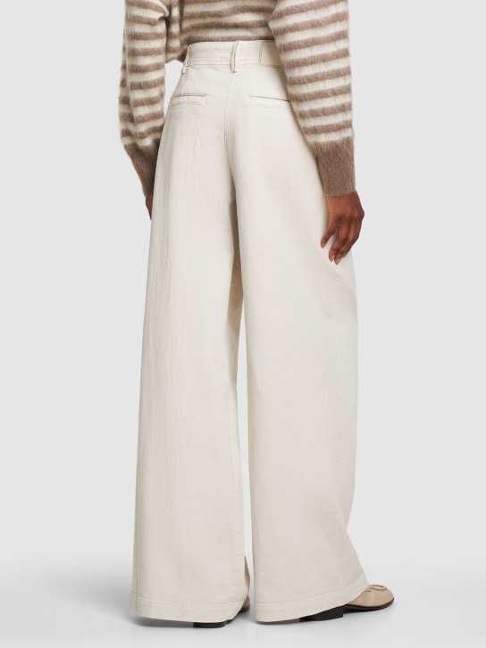 Brunello Cucinelli Wide stretch cotton drill pants 3 Brunello Cucinelli Wide stretch cotton drill pants