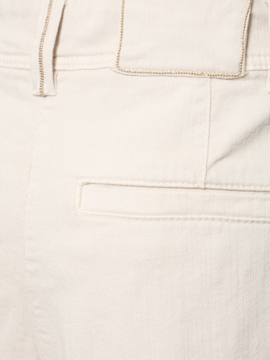 Brunello Cucinelli Wide stretch cotton drill pants 4 Brunello Cucinelli Wide stretch cotton drill pants