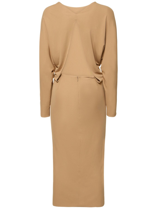 Khaite Trina viscose long sleeve midi dress 5 Khaite Trina viscose long sleeve midi dress