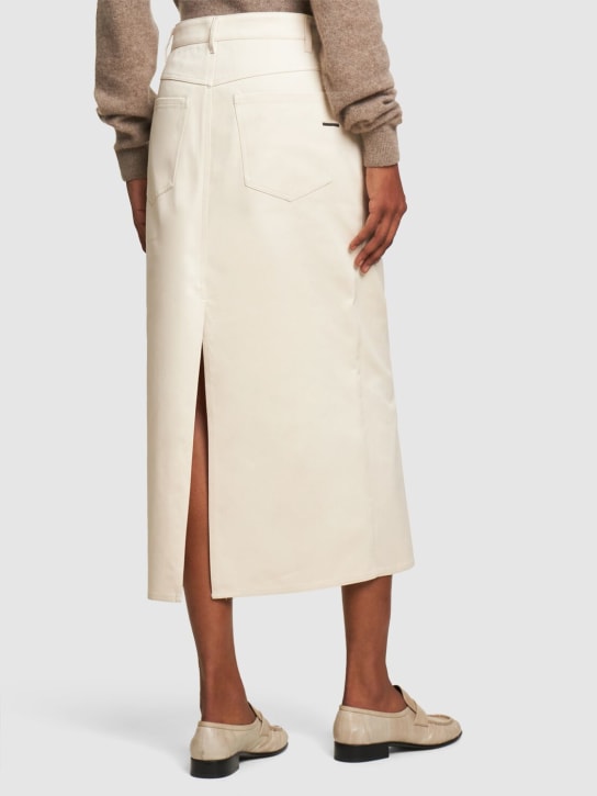 Brunello Cucinelli High rise cotton denim midi skirt 3 Brunello Cucinelli High rise cotton denim midi skirt