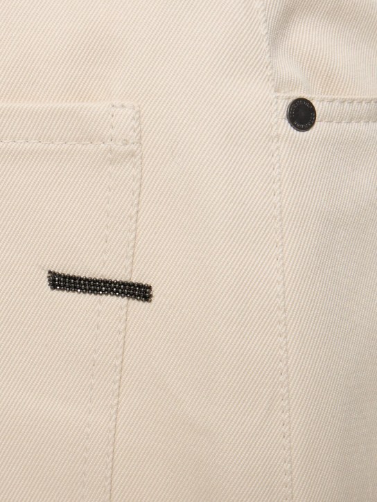 Brunello Cucinelli High rise cotton denim midi skirt 4 Brunello Cucinelli High rise cotton denim midi skirt