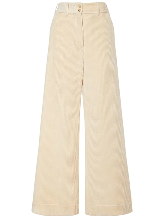 Etro Corduroy cotton mid rise wide pants