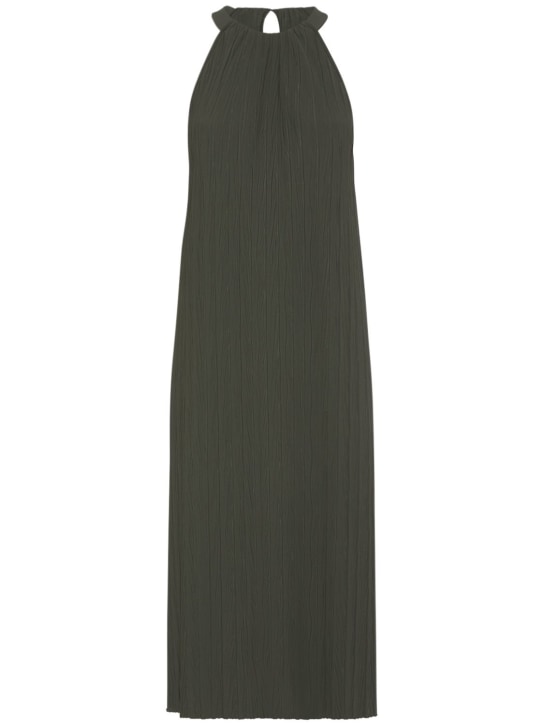 Max Mara "Elia" pleated stretch jersey midi dress