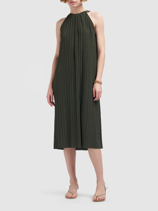 Max Mara "Elia" pleated stretch jersey midi dress