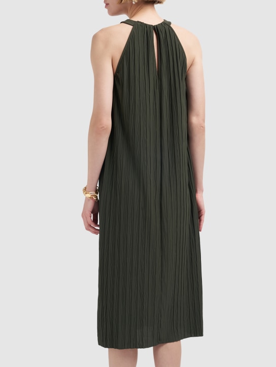 Max Mara "Elia" pleated stretch jersey midi dress