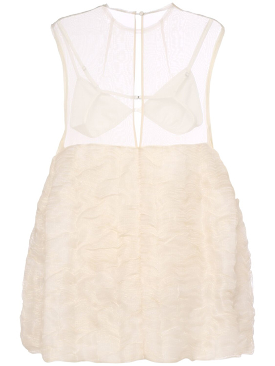 Khaite Blair linen blend gauze mini dress 4 Khaite Blair linen blend gauze mini dress