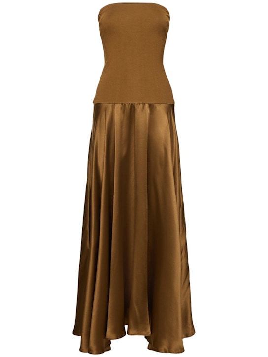 ESSE Studios Illi satin & jersey strapless dress