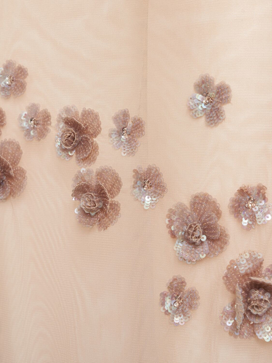 Blumarine Embroidered tulle long dress