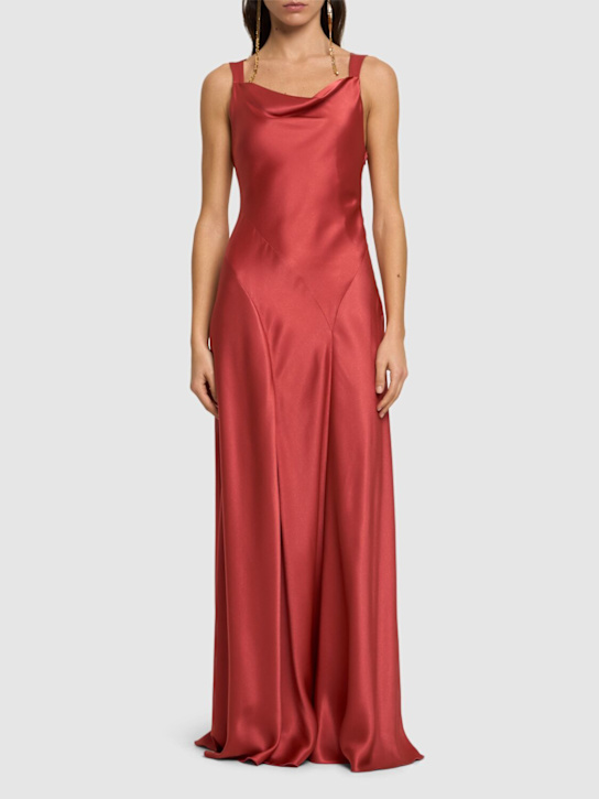 Alberta Ferretti Satin long dress