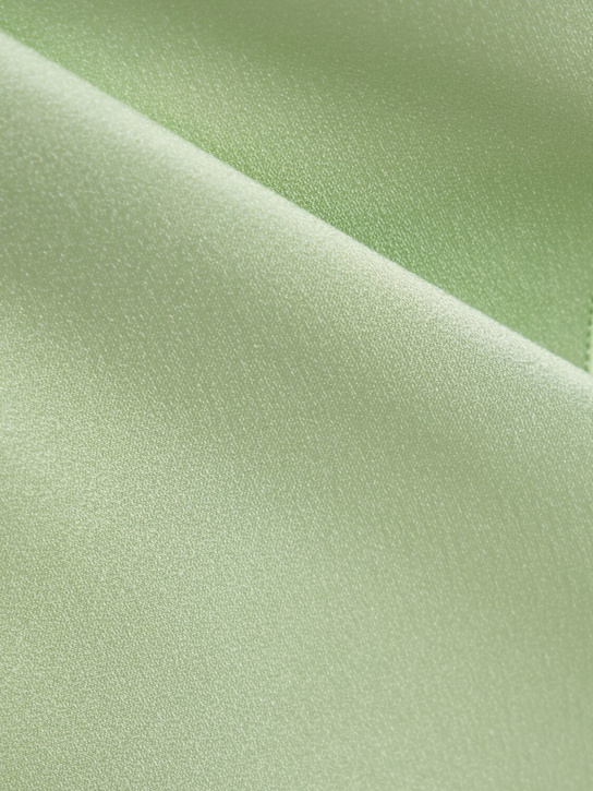 Victoria Beckham Gathered crepe satin midi dress