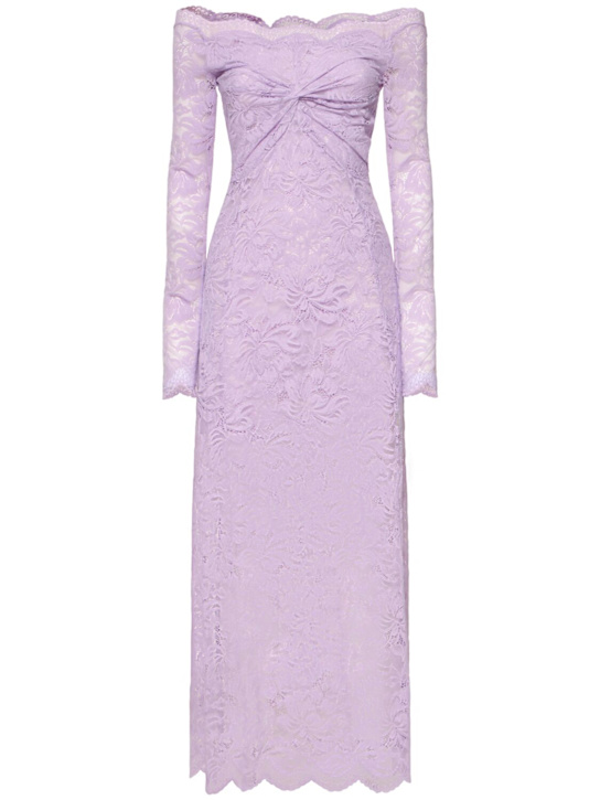 Rabanne Off-the-shoulder lace long dress