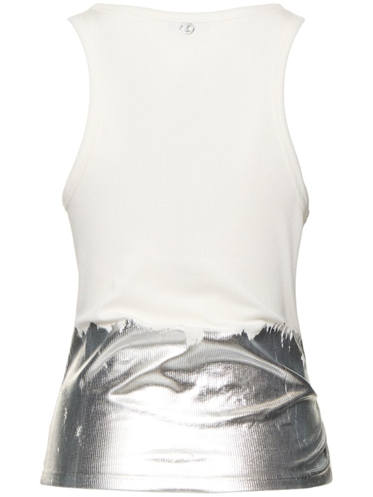 Rabanne Ribbed cotton blend jersey tank top 4 Rabanne Ribbed cotton blend jersey tank top