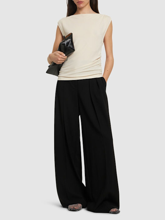 Aya Muse Draped viscose jersey top