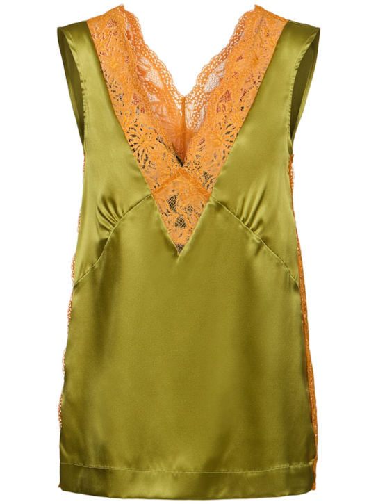 Dries Van Noten Shake stretch silk satin top