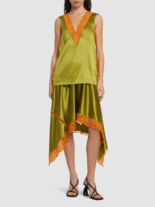 Dries Van Noten Shake stretch silk satin top