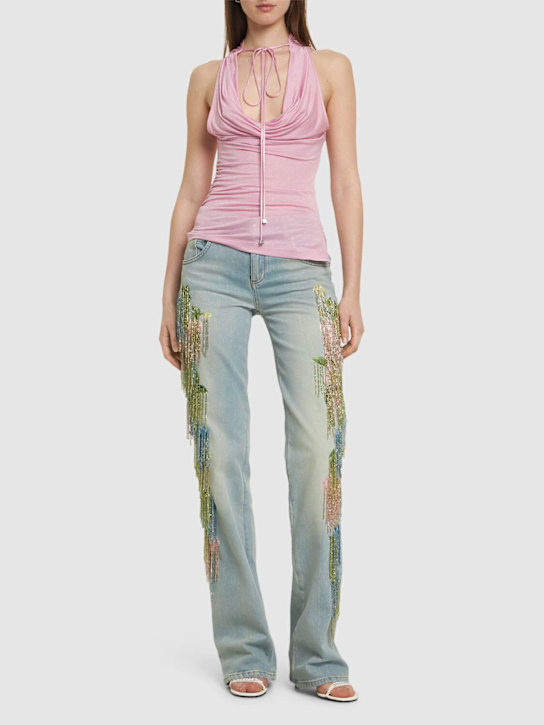 Blumarine Jersey sablé top