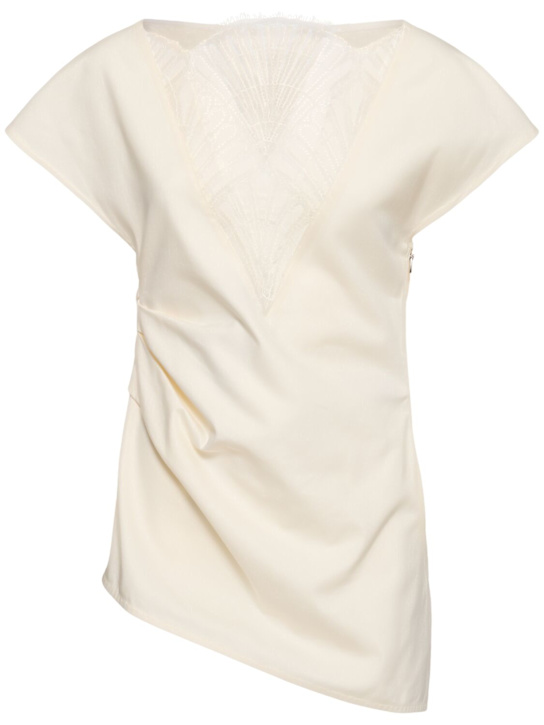 JW Anderson Asymmetric draped cotton top