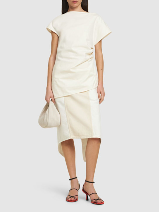 JW Anderson Asymmetric draped cotton top