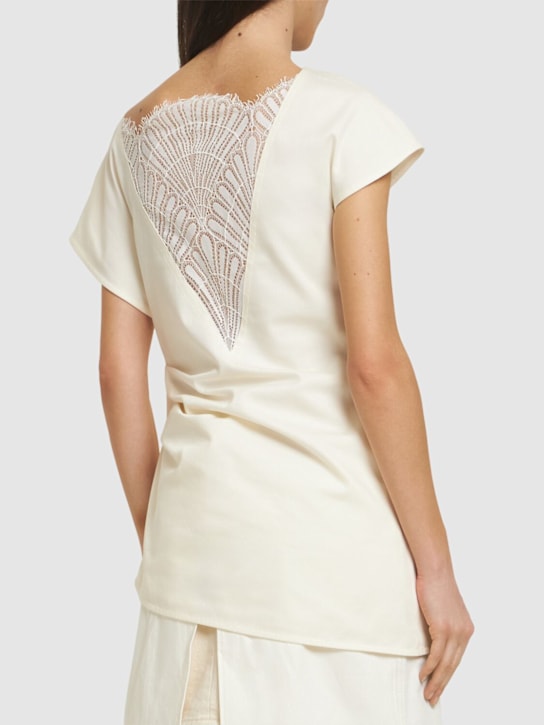 JW Anderson Asymmetric draped cotton top 3 JW Anderson Asymmetric draped cotton top