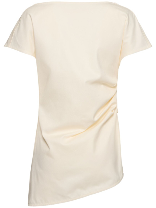 JW Anderson Asymmetric draped cotton top 4 JW Anderson Asymmetric draped cotton top