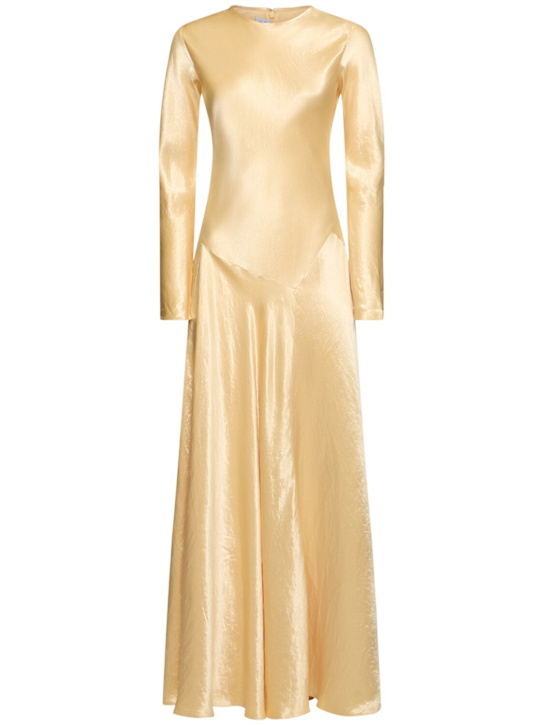 Abadia Yara satin long scarf dress