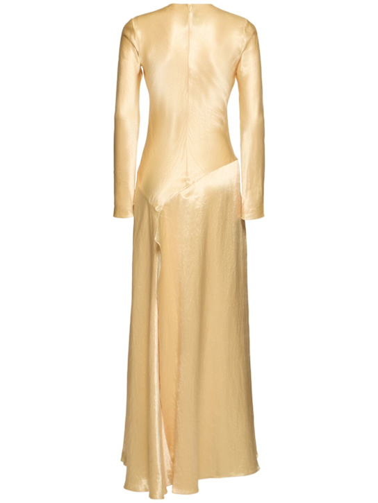 Abadia Yara satin long scarf dress