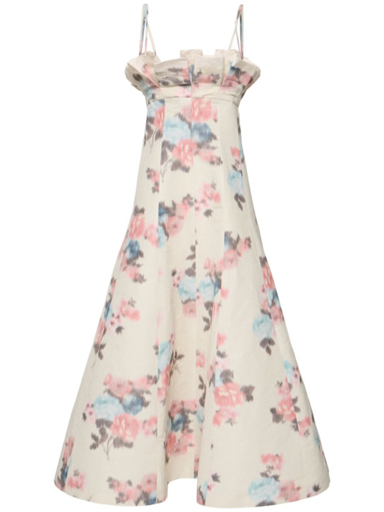 Philosophy Di Lorenzo Serafini Floral taffeta long dress